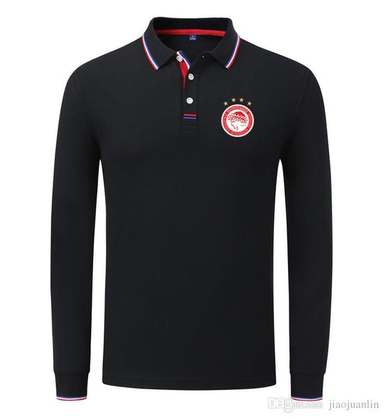 

польша 2020 весна и осень новый хлопок футбол поло рубашка мужская с длинным рукавом нагрудные сплошной цвет поло может diy настроить мужски, White;black