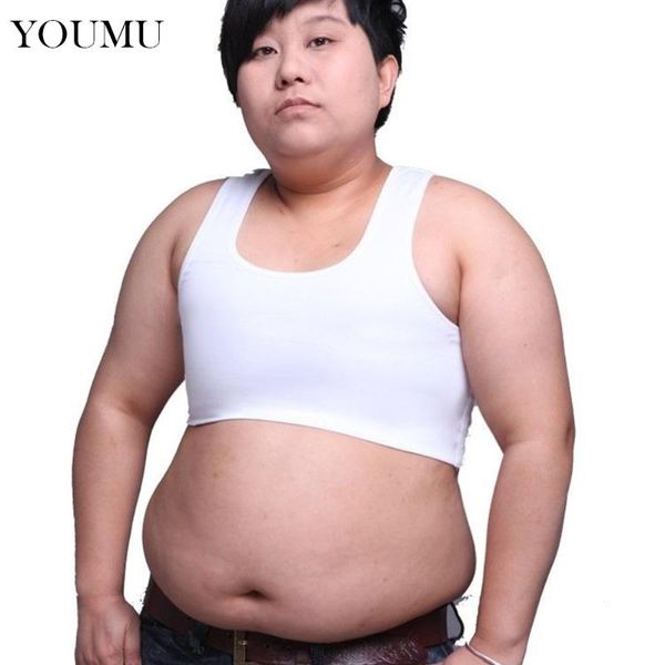 

плюс размер l-6xl les лесбийская tomboy crop vest танк топы короткие груди грудь binder new крупногабаритные нижнее белье 906-656, White
