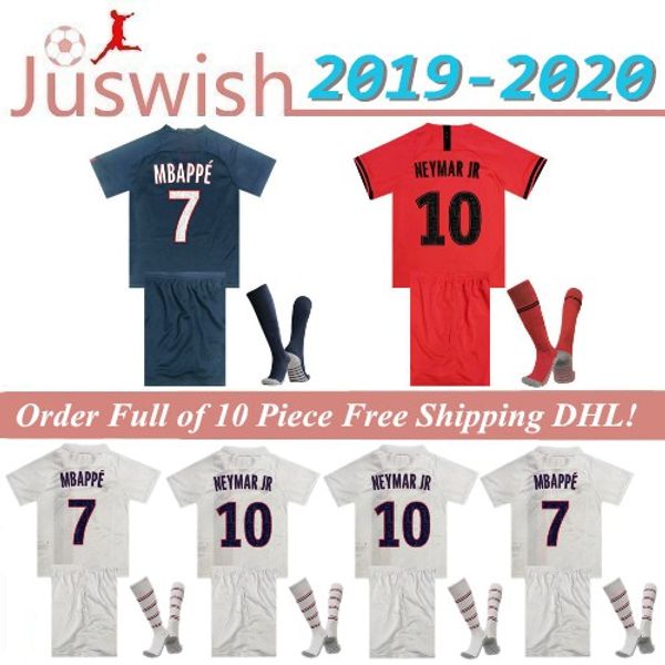 

maillots de foot 2019 psg kids kit sets with socks soccer jersey psg 2020 football kits camisetas icardi 19 20 paris shirt mbappe jerseys, Black