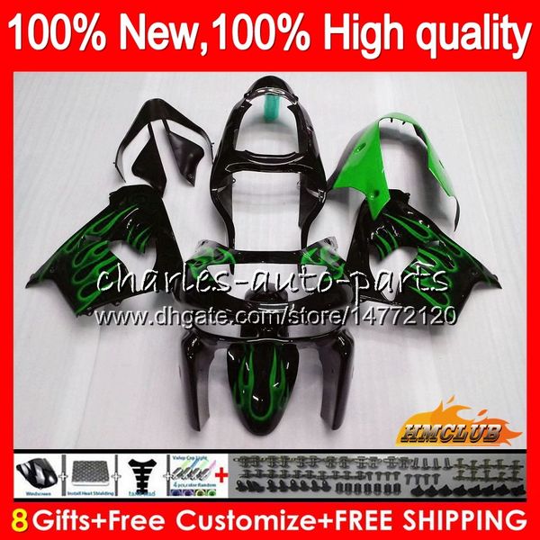 

body for kawasaki zx900 zx9 r zx 9r zx9r 98 99 00 01 55hc.43 900cc 98-99 geeen blk new zx 9 r 900 zx-9r 1998 1999 2000 2001 abs fairings kit