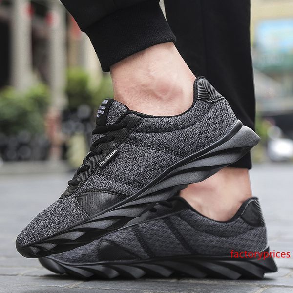 

light blue fashion man s casual shoes hard-wearing massage lace-up shoes size 38-46