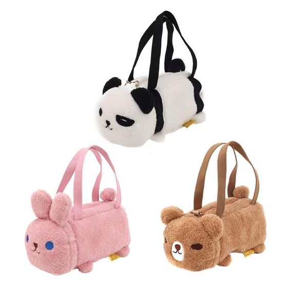 

lovely plush animal messenger bag women small shoulder crossbody handbag