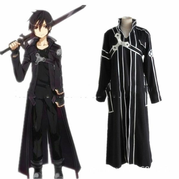 

sword art online costume kirigaya kazuto kirito cosplay anime comic con outfits, Black;red