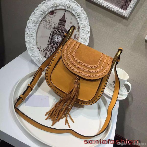 

designer handbag wholesale 2016 fashion women bag genuine sweet leather women cross-body bag with tassel ing