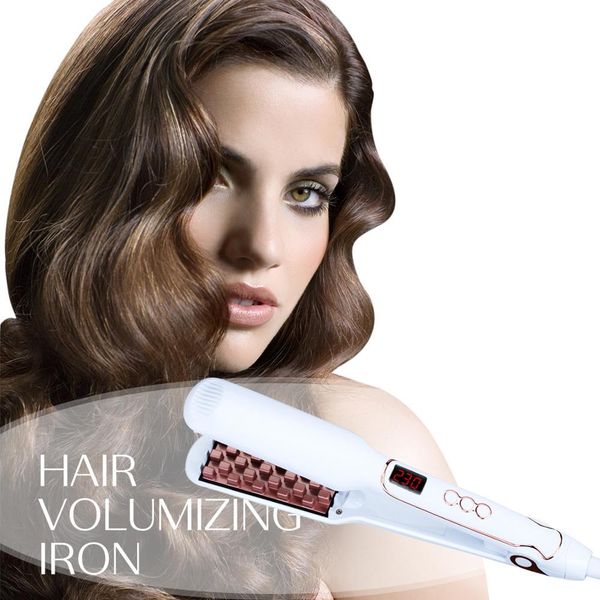 

fluffy hair volumizing iron straightener digital flat iron lcd display hair straightening flat iron salon increase hair area