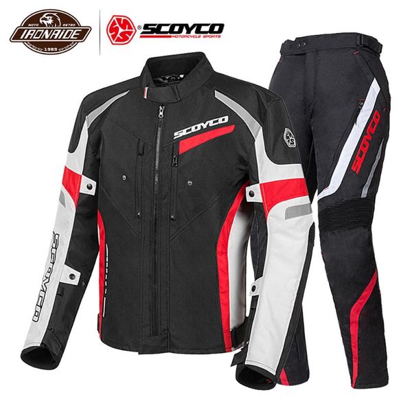 

scoyco motorcycle jacket men moto jackets +motorcycle pants winter suit motocross riding jacket moto protection body armor