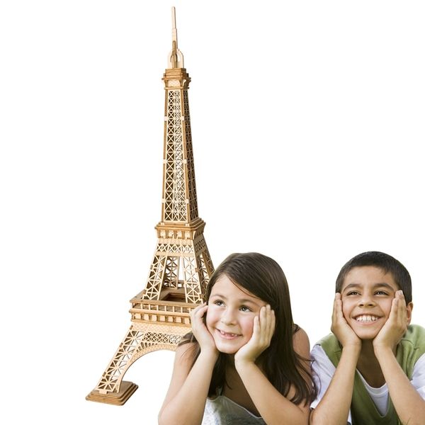 

robotime diy 3d wooden pairs tower puzzle game gift&ornament for children kid friend model building kits popular toy tg501 y200414