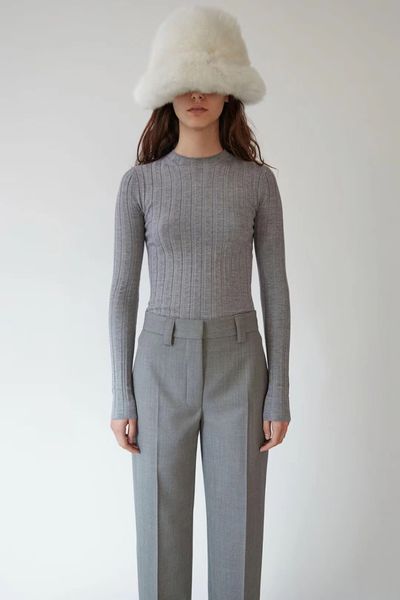 

acne studios ac повседневная 18fw новых угрей вязаный свитер женщины леди толстовка jumper трикотаж пуловеры уличная переменного тока открыт, White;black