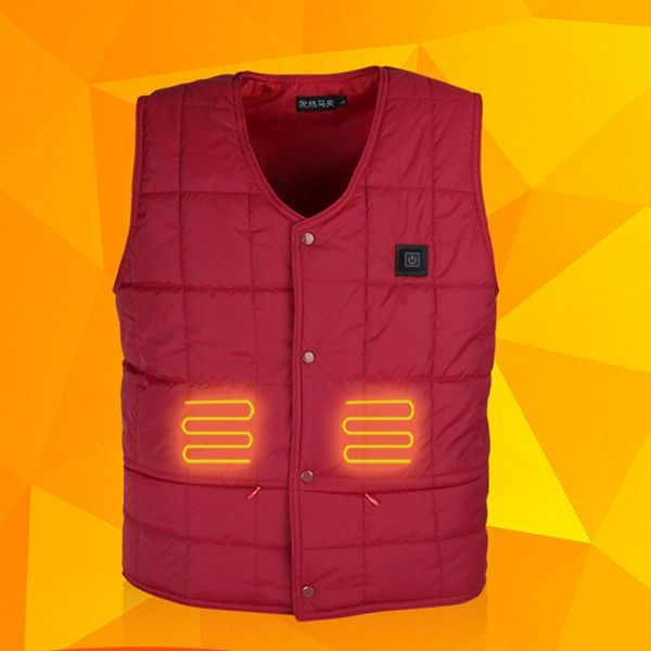 

usb charging electric vest riding ski fishing electronic heating vest warm effect safe reliable high temperature clothing, Black
