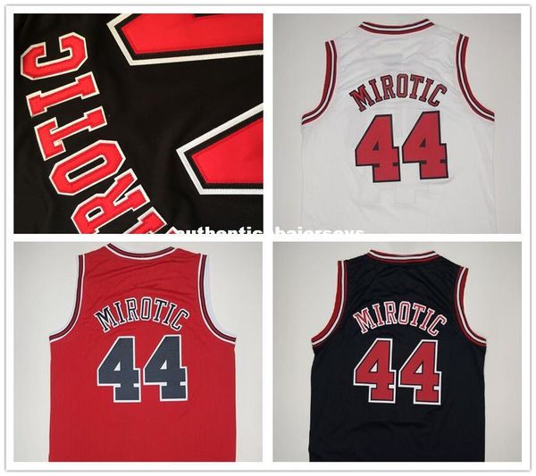 

men's basketball jersey #44 nikola mirotic white red black jerseys embroidery red black sport shirt wholesale ncaa college, Black;blue