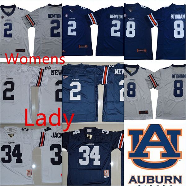 

Womens Auburn #8 Jarrett Stidham College Football Jersey Stitched Lady #2 Cameron Newton #34 Bo Jackson Auburn Jersey