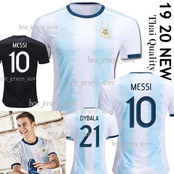 

Thailand 2019 2020 Argentina Soccer Jerseys Argentina Home soccer Shirt 10 MESSI 9 AGUERO 21 DYBALA 22 LAUTARO away Football jerseys