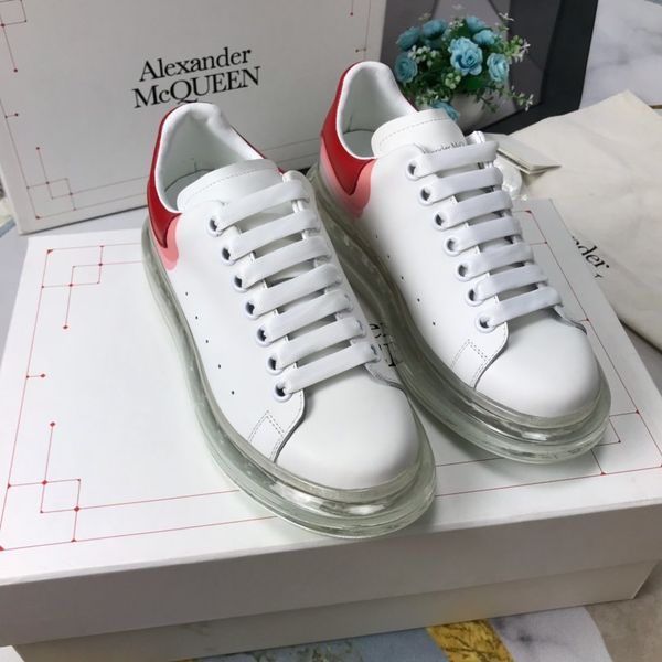 

selling fashion platform men and women's shoes wild vintage luxury air cushion white shoes women's shoes leather casual sports sho, Black