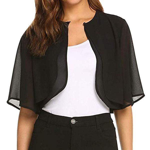 

fashion modis chiffon women blusas loose o-neck 2xl size solid black white summer loose casual elegant great female blouses l*5