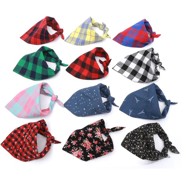 

dog apparel bandana bib pet accessories triangular bandage adjustable tie on for cat puppies medium large dogs grooming