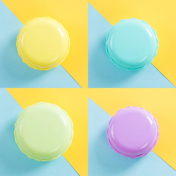 

macaron invisible case case nursing glasses glasses cute companion box round candy color myopia contact lenses care box