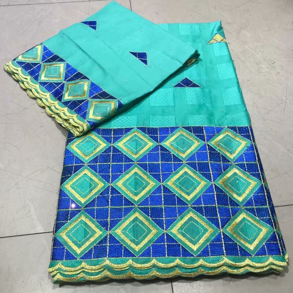 

верхняя квадратная клетчатая вышивка со стразами швейцарская 100% хлопчатобумажная ткань 5+2 ярда tissu africain brode coton шарф, парчовая, Black;white