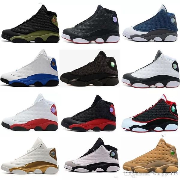 

new wholesale 13 13s men women basketball bred black red brown white hologram flints grey sports sneakers shoes