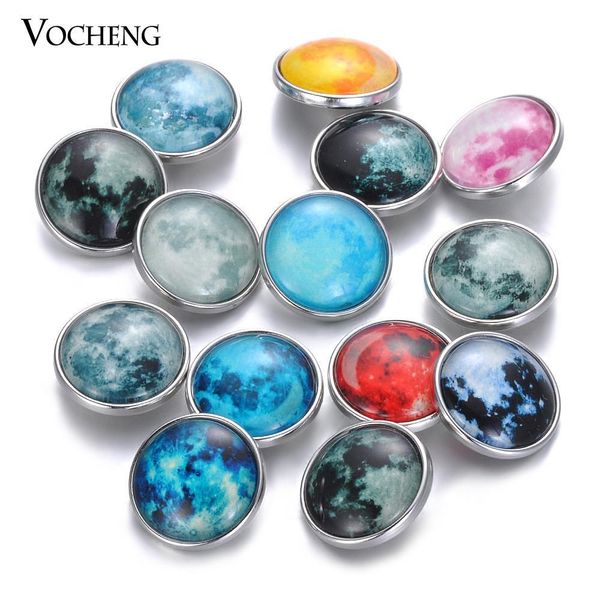 

vocheng noosa mix colors fluorescence glass ginger snap charms 18mm luminous interchangeable button jewelry vn-1845