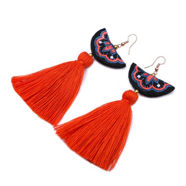 

b-007 2019 горячий продавать европейские и американские личности преувеличены старинные чешские вышитые серьги серьги бесплатная доставка, Silver