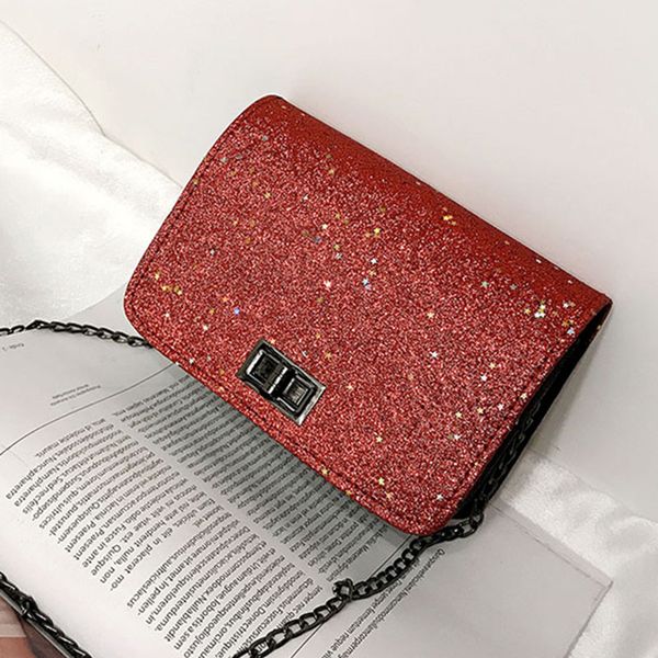 

1 pcs women shoulder crossbody bag sequin chain fashion for mobile phone party fea889