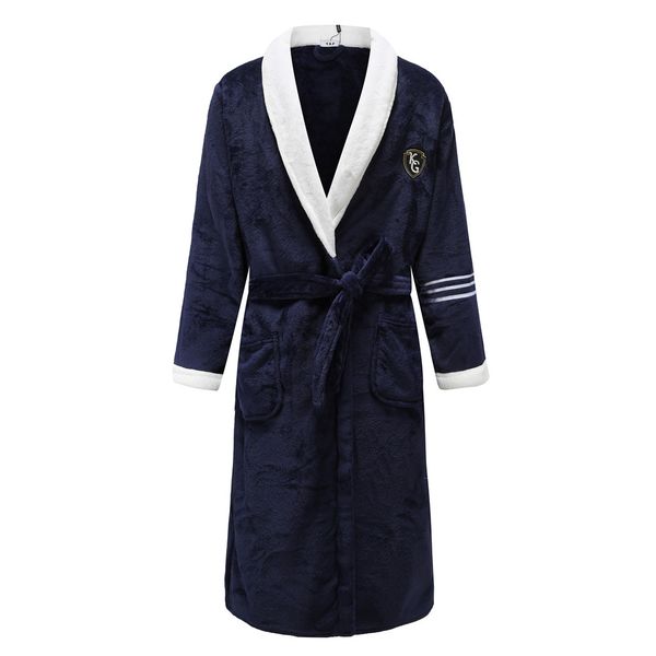 

oversize 3xl loose kimono gown for male nightdress bathrobe coral fleece robe sleepwear turn-down collar negligee pajamas, Black;brown