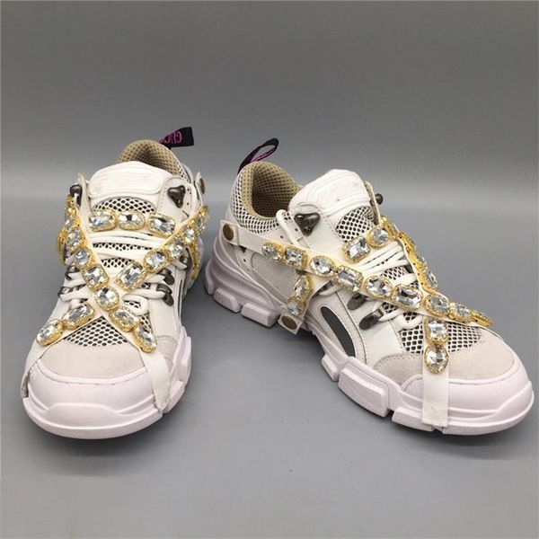 

2020 authentic flashtrek sneaker with removable crystals casual shoes mountain climbing lace -up hiking boots athletic sneakers size 35 -4, Black