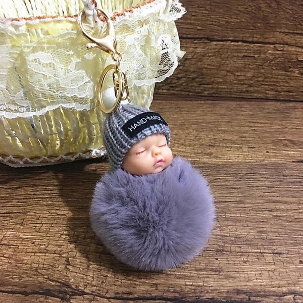 

плюшевая кукла брелок из искусственного меха с помпоном спящая детская сумка для женщин сумки для телефона шарм