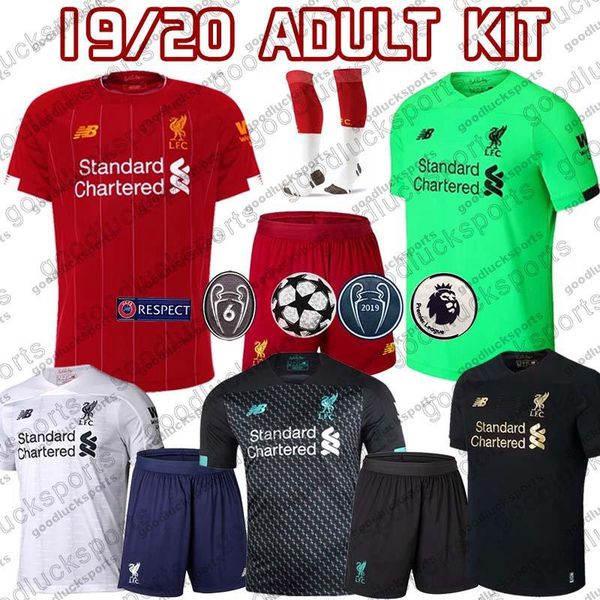 

201920 liverpool 13 men kit ock euro ize 2xl 100 occer jer ey m alah virgil a becker firmino home away third gk