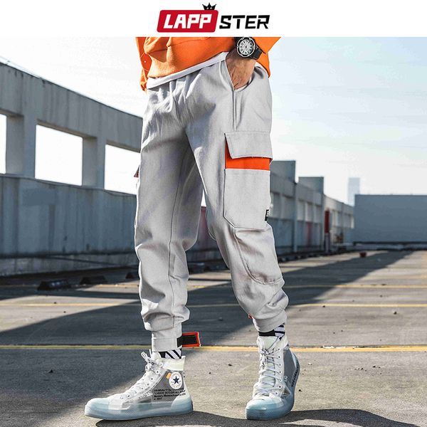 

harajuku cargo pants men 2019 комбинезоны мужские streetwear hip hop sweatpants осень бегуны fashions повседневный тренировочные брюки, Black