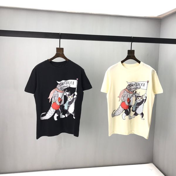 

роскошные мужские дизайнерские футболки известный бренд письмо печати мужские дизайнерские короткие рукава черный белый высокое качество муж, White;black