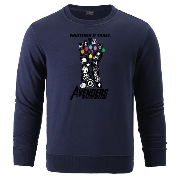 

the infinity gauntlet печать с капюшоном мужчины толстовка новая осень 2020 hip hop fashion hoodie мужские флисовые кофты, Black