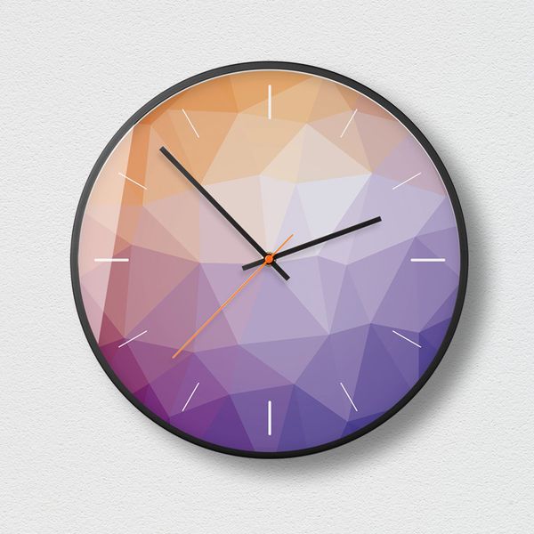 

wall clocks multicolor abstract clock brife living room home decor accessories creative design fantastic art