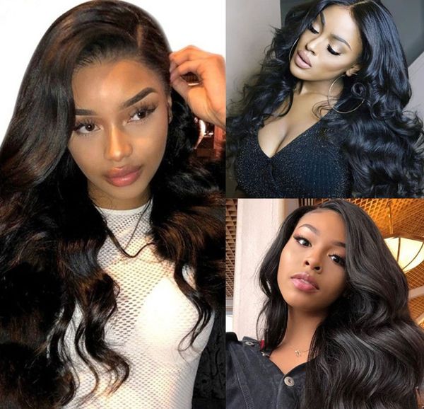 2021 Glueless Body Wave Parte Perucas Cabelo Humano 100% Não Transformados Brasileiro Remy Esquerda Peruca Para As Mulheres Negras