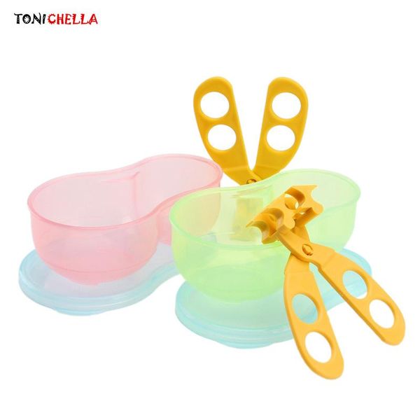 

baby grinding bowl infant food scissor toddler feeding dishes vegetable meal tableware fruit supplement children utensil t0641 dppql