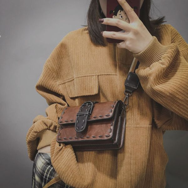 

the new style 2020 cross-body simple and versatile with french minority western students advanced feeling instagram retro high q