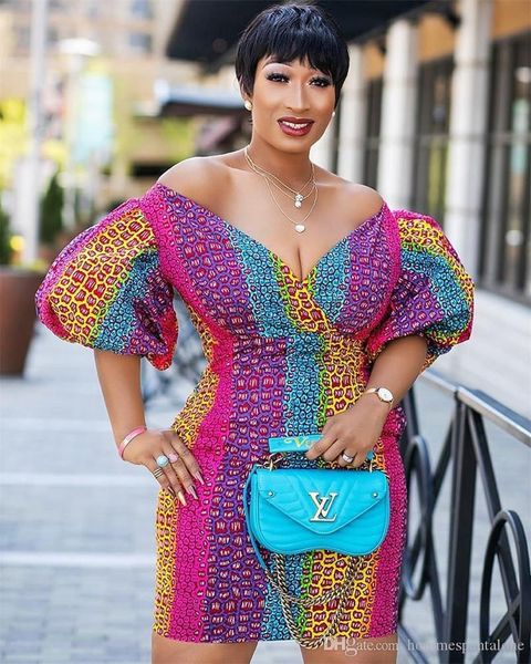 

spring digital printing women dress v neck ladies dresses fashion designer puff sleeve female clothing, Black;gray