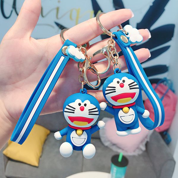 

creative pvc cartoon machine cat doll keychain pendant lady bag office key decoration child birthday gift 20190813