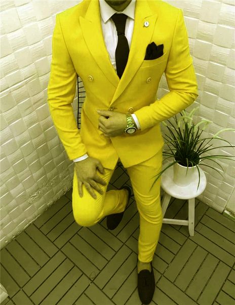 

popular peak lapel groomsmen double-breasted groom tuxedos men suits wedding/prom man blazer ( jacket+pantst+tie) y08, Black;gray