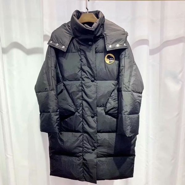 

mens designer bread clothing parkas student loose long winter down jacket small monster godzilla down jacket fashion hooded coat quality, Black