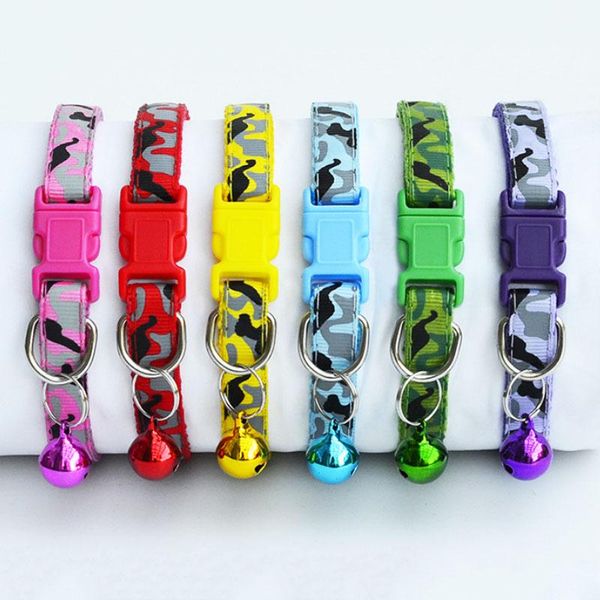 

delicate safety casual nylon dog collar neck strap fashion adjustable camo bell pet dog collar sale