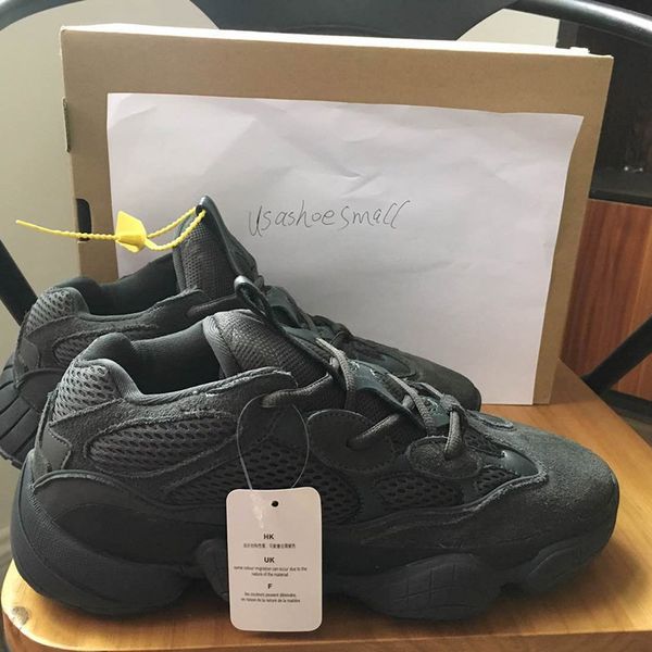 

WITH BOX Соль 500 Kanye West кроссовки Super Moon Желтый румяна Desert Rat 500 Мужчины Спорт дизайнер р