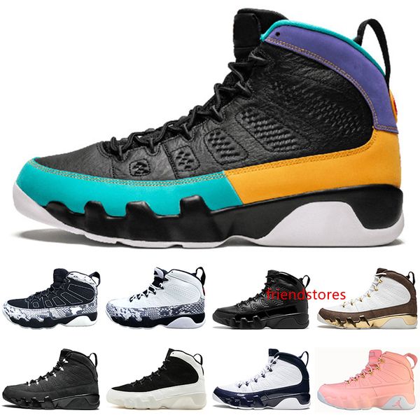 

new designer 9 9s basketball shoes men women dream it do it black white bred space jam sports sneakers mens trainers size 36-47