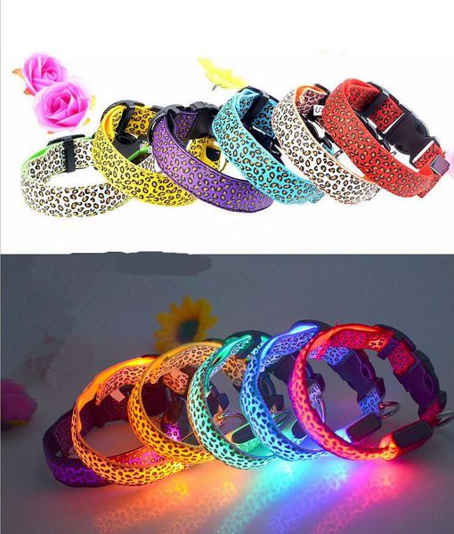

led pet cat dog collar night safety flashing necklaces dogs luminous fluorescent dog harness for walking puppy pet cat supplies