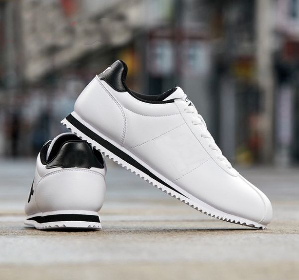 

new 2019 cortez shoes mens womens shoes sneakers classic cortez leather athletic cortez ultra moire walking casual shoes, Black