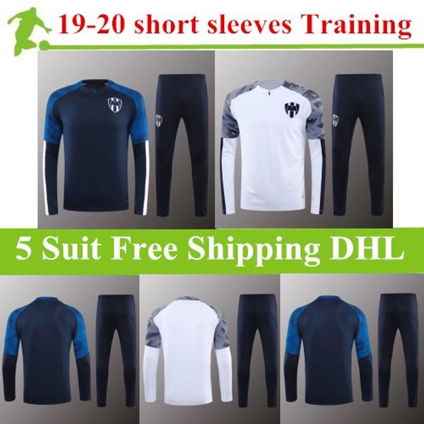 

19 20 monterrey soccer jacket training d. pabon r. funes mori football shirt uniform 2019 2020 monterey soccer tracksuit long sleeve camisas, Black;red