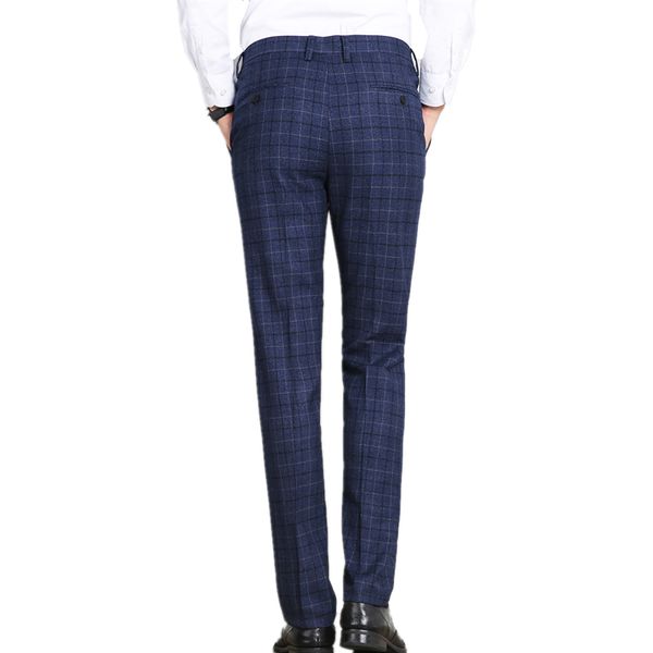 

autumn new mens striped plaid suit pants large size 29-38 business casual men trousers, White;black