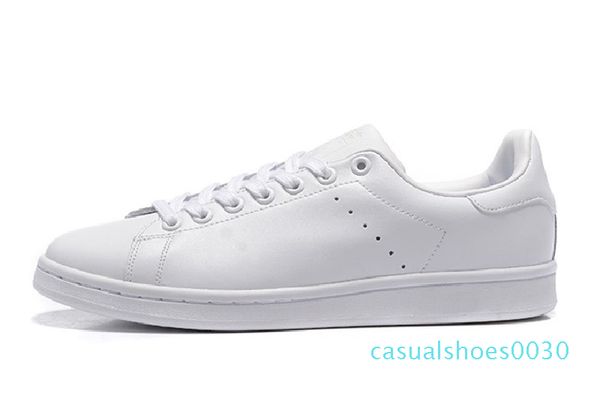 

22019 new fashion designers women men stan shoes smith casual shoes leather classic flats c30, Black
