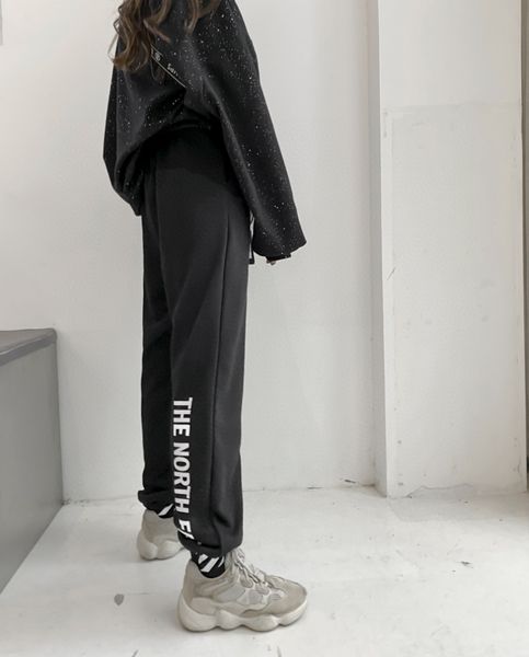 

face north designer pants for mens track pants joggers with ad letters luxury men sweatpants drawstring joggers men women trouse lr200311, Black