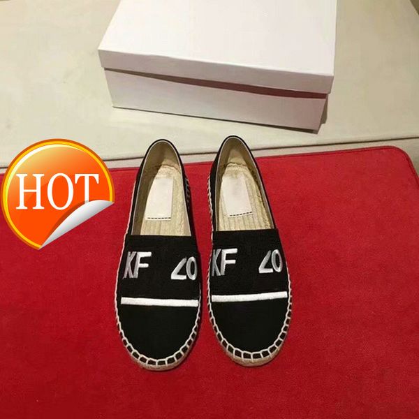 

new salefashionable embroidered grass woven shoes tiger head lazy shoes couple shoes, Black